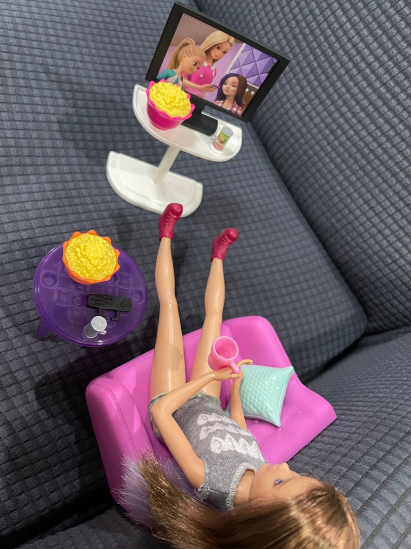 Barbie movie night playset deals
