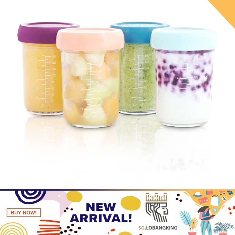 [sg stock] Babymoov Glass Food Storage Containers Leak Proof