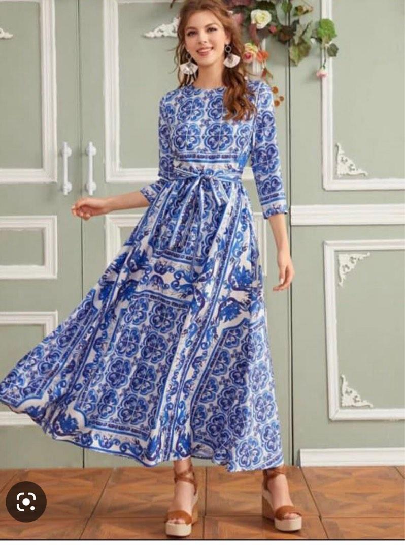 Shein flare dress sales