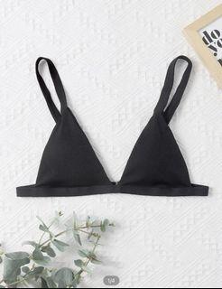 SHEIN rib micro triangle bikini top