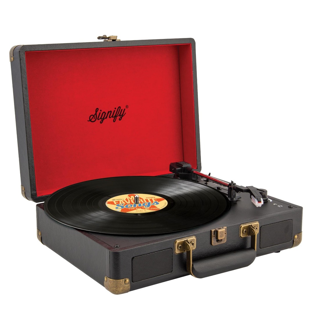 Signify Retro Turntable Briefcase, Hobbies & Toys, Music & Media