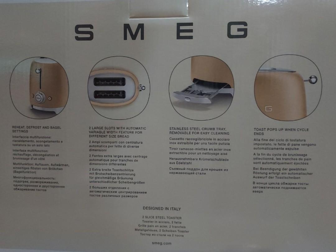 SMEG Toaster in Champagne Matte Colour, TV & Home Appliances, Kitchen