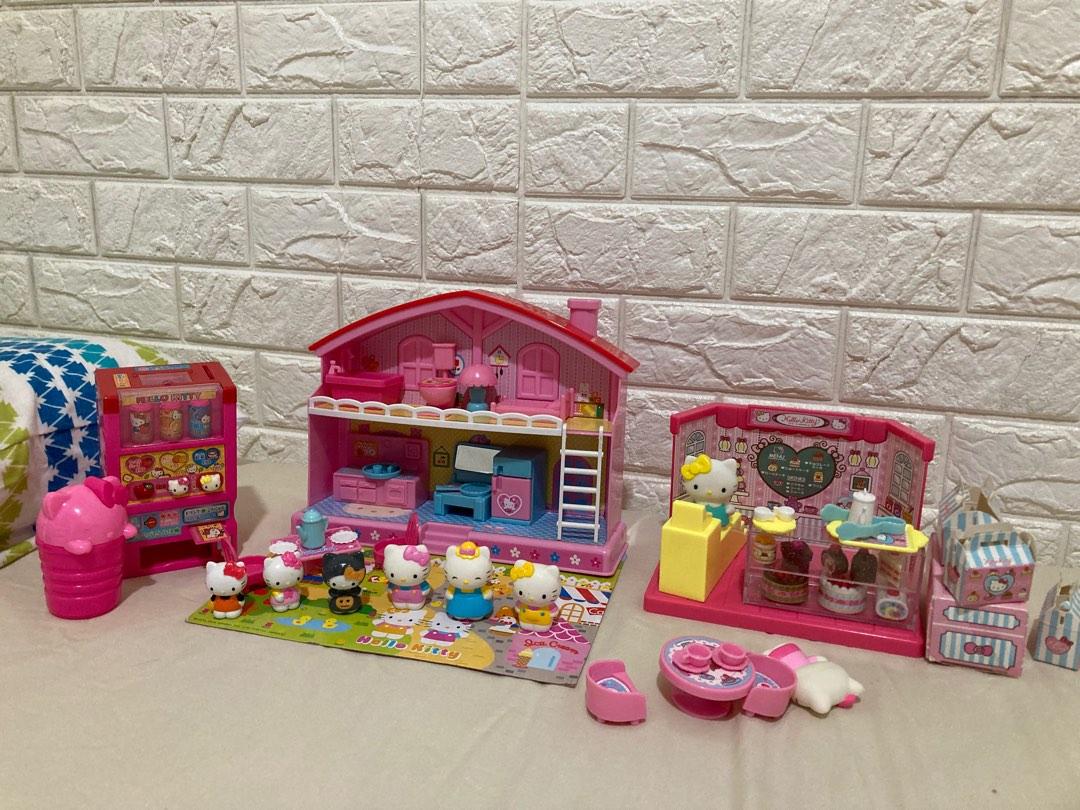 TAKE ALL! 3 Sets Hello Kitty Toys from JAPAN (Category: Kids Toys) located in Pasig City. Submitted by betchaybetchay (Listing ID 1189924757, Image 2). Description: 3 sets: 1. House 2. Cafe 3. Vending Machine -Complete, no missing parts -All toys are original bought in Japan -no more original box. All are placed in 1 big brown box -see alcohop in the picture for size reference -all items in the picture are included.