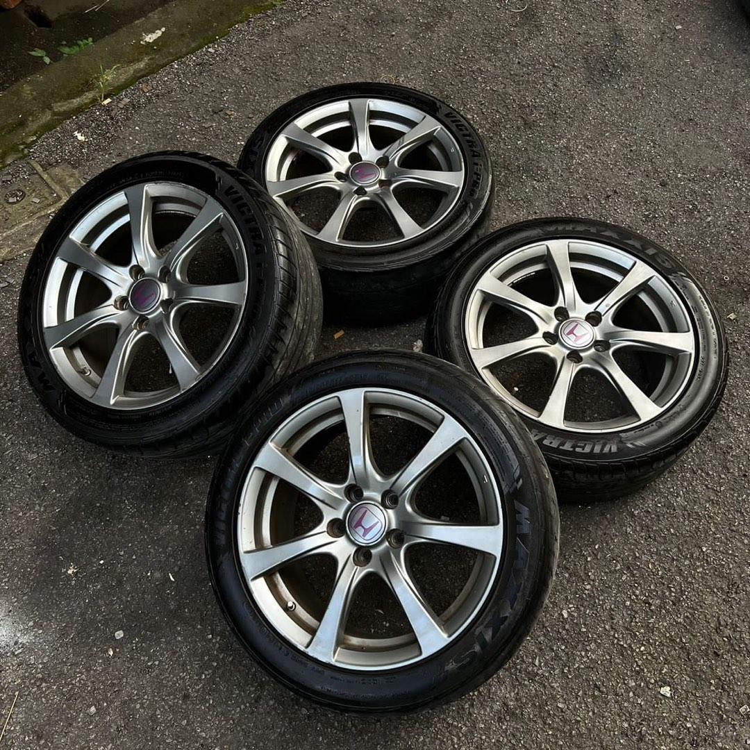 Type R 17 inch sport rim Honda fd tyre 70%, Auto Accessories on Carousell