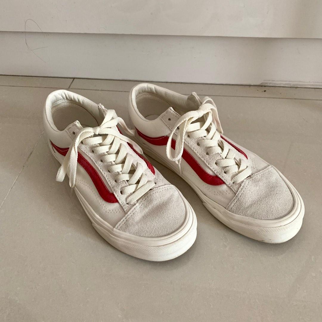 Marshmallow red vans discount