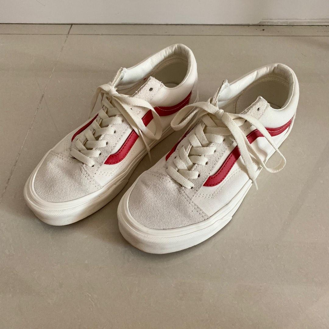 Vans Style 36 Marshmallow Racing Red Sneakers Women s Fashion