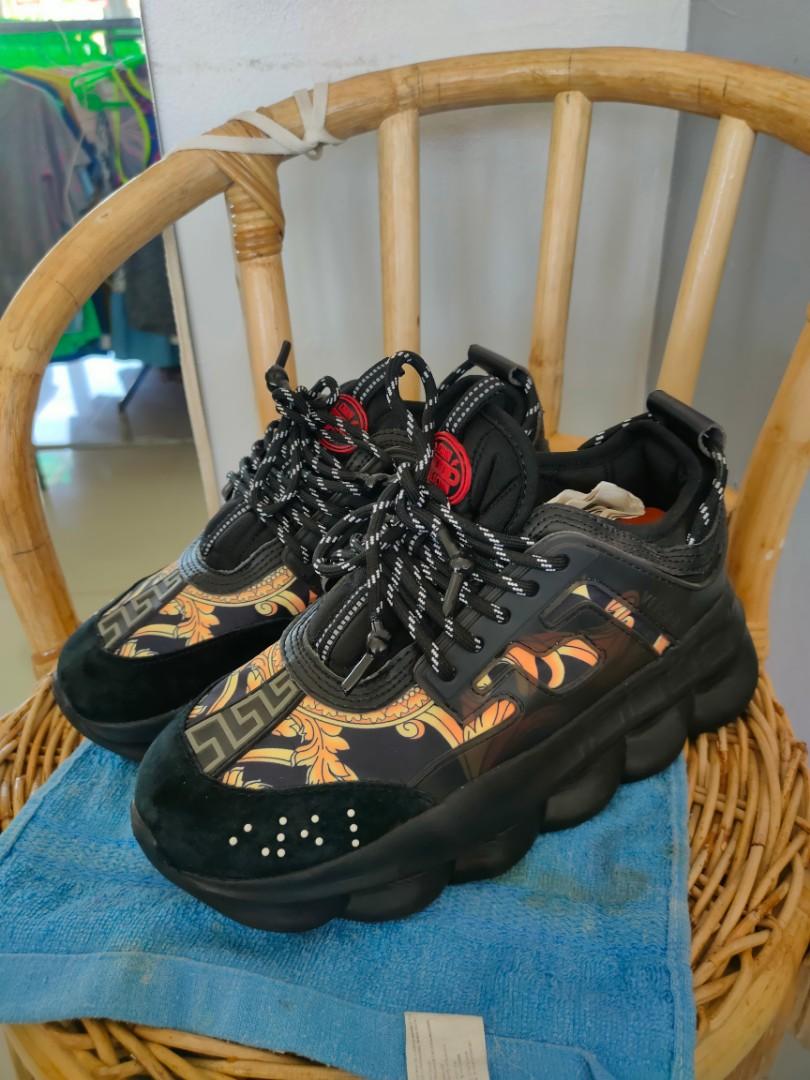 Versace chain reaction cheap black and gold