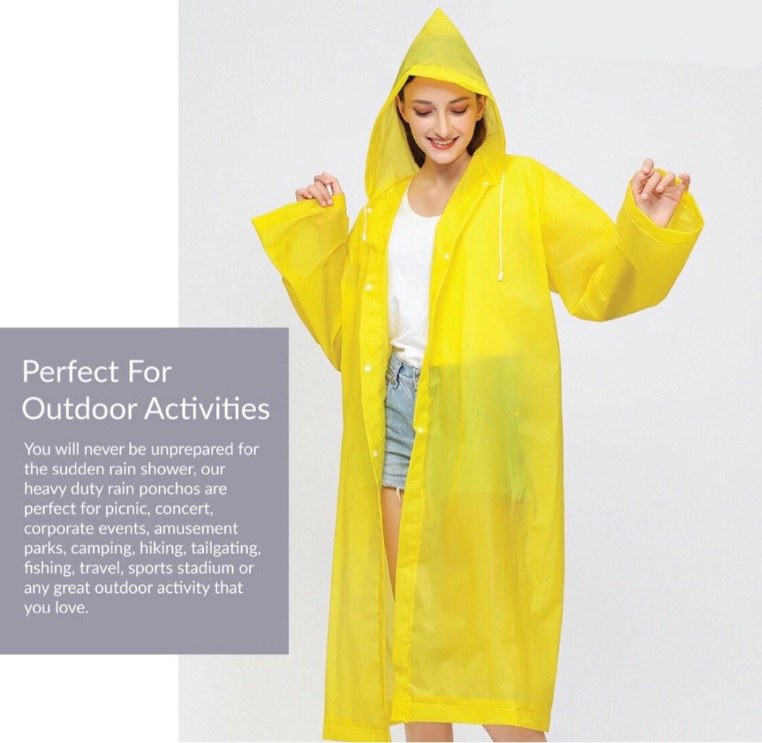 IMPROVED 100 Waterproof Lightweight Thickened EVA Heavy Duty Transparent Raincoat Outdoor Rainwear Cycling Accessories