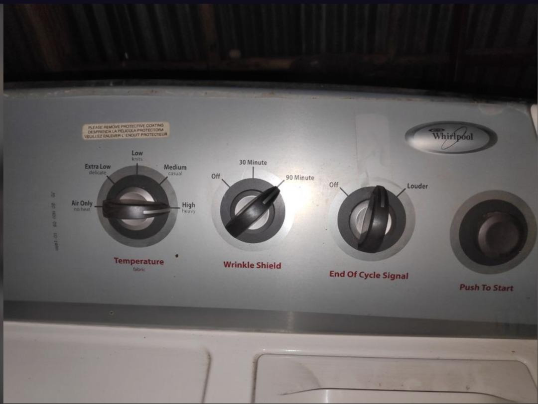 Whirlpool Propane dryer with free inverter and tank, TV & Home