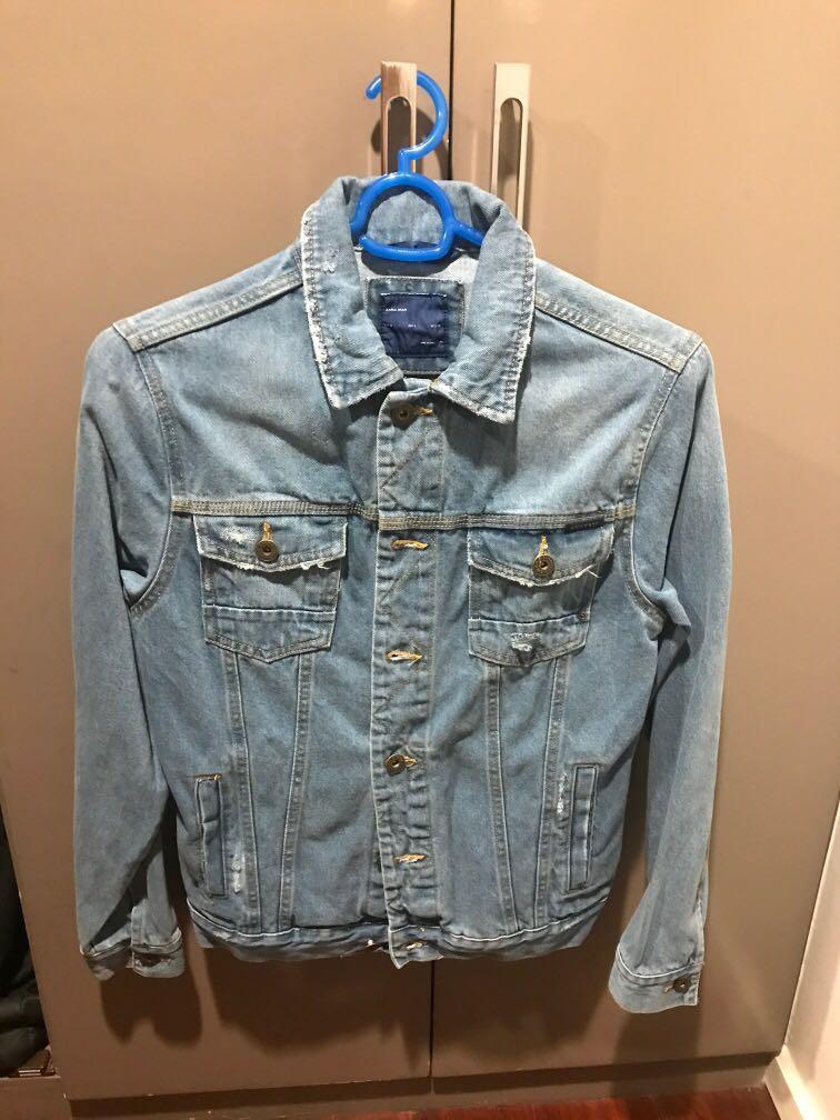 Zara Man denim jacket, Men's Fashion, Coats, Jackets and Outerwear on Carousell