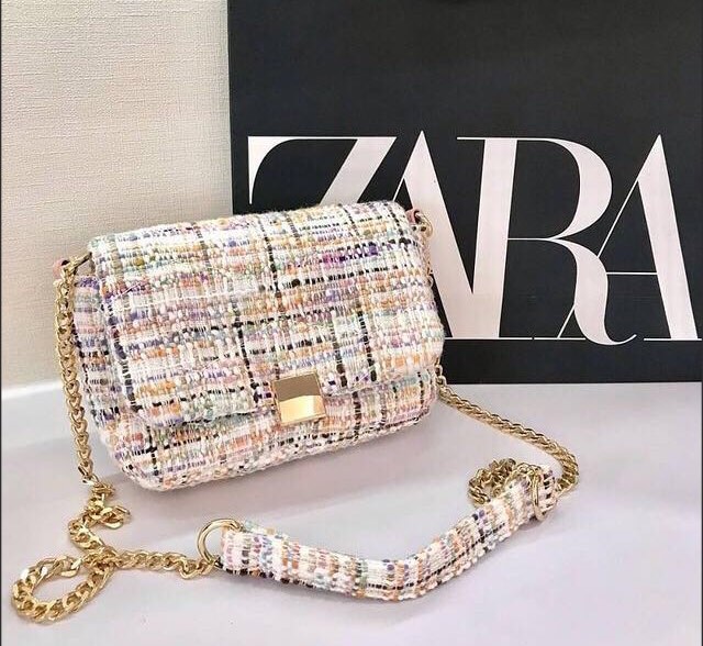 Zara tweed bag online