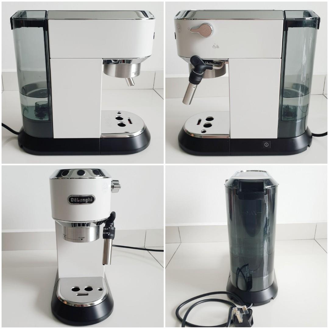 [SALE] De'Longhi Dedica Pump Espresso Coffee Maker Machine EC685.W Matte White Metallic Chrome