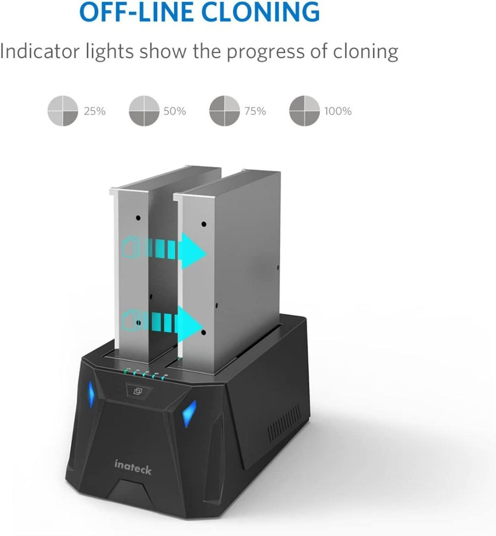 2708) Inateck SATA Hard Drive Docking Station, USB 3.0 SSD Docking