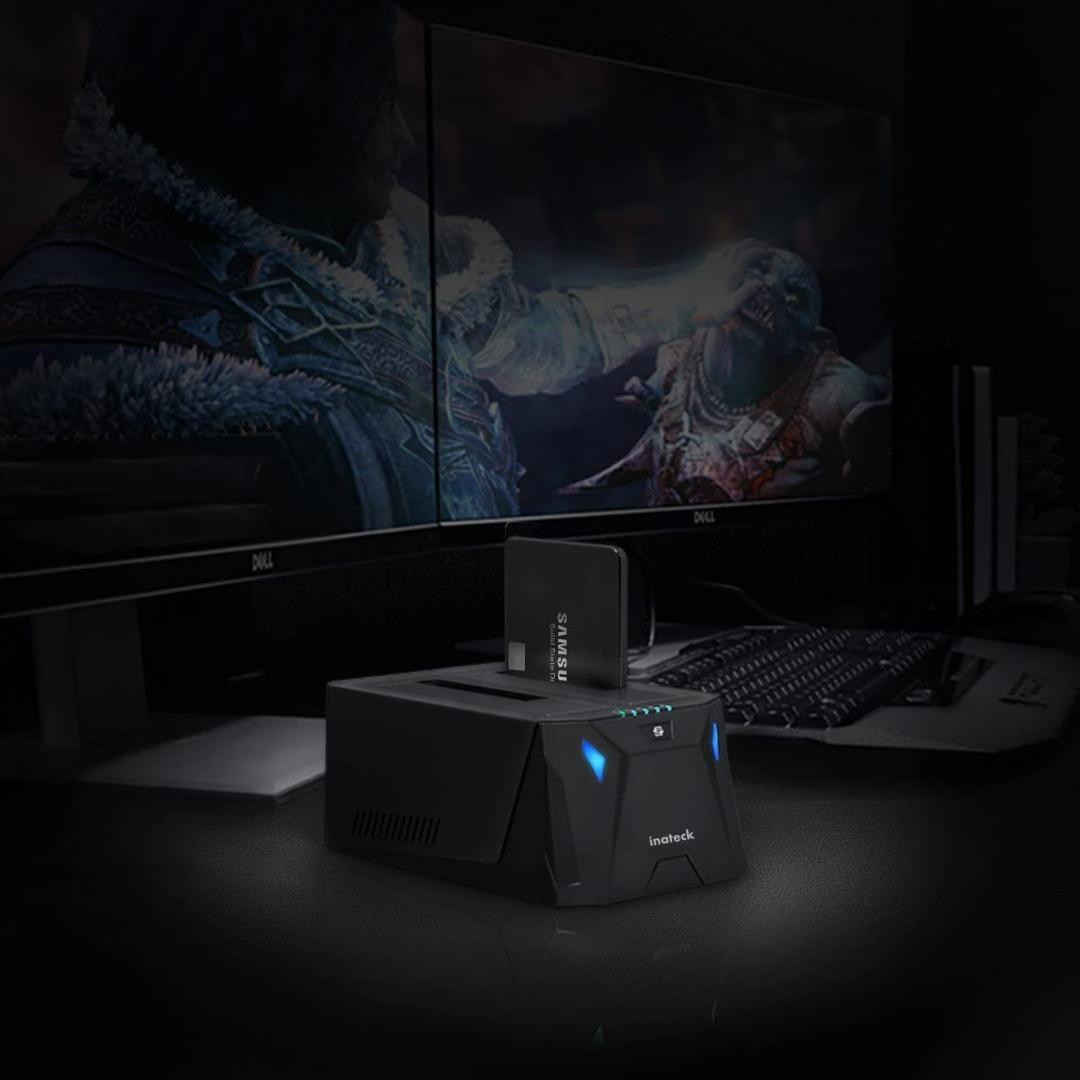 2708) Inateck SATA Hard Drive Docking Station, USB 3.0 SSD Docking