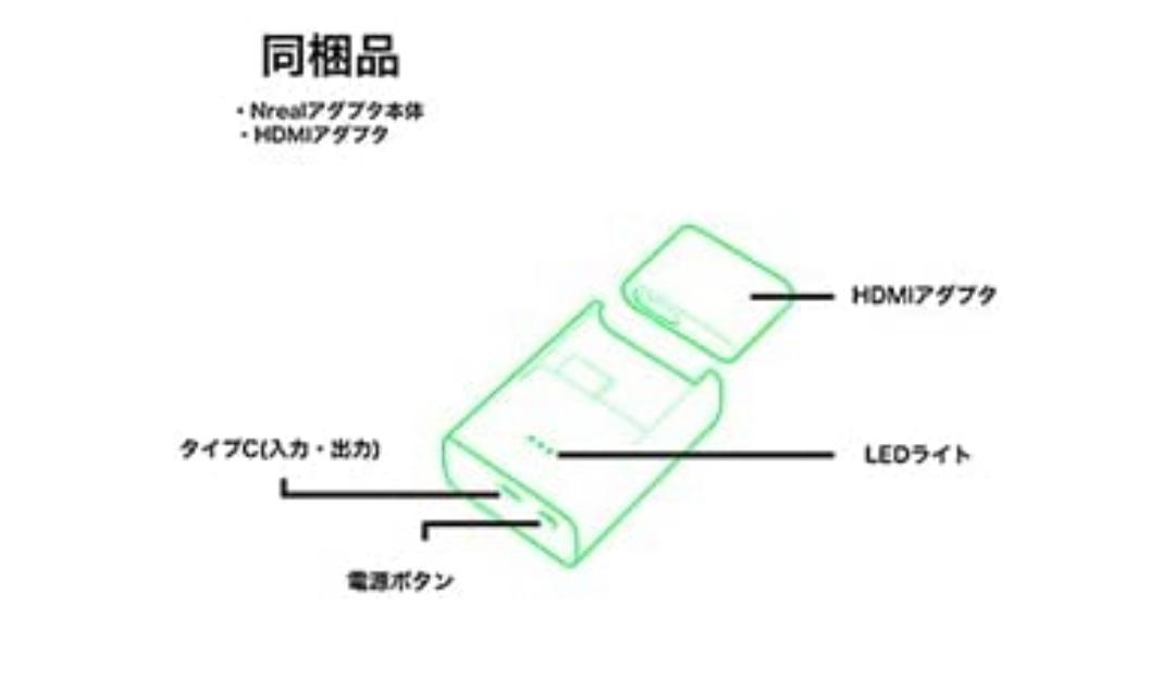 一套2件) 2022最新Nreal Air AR Glasses連Adopter (擴充實景眼鏡