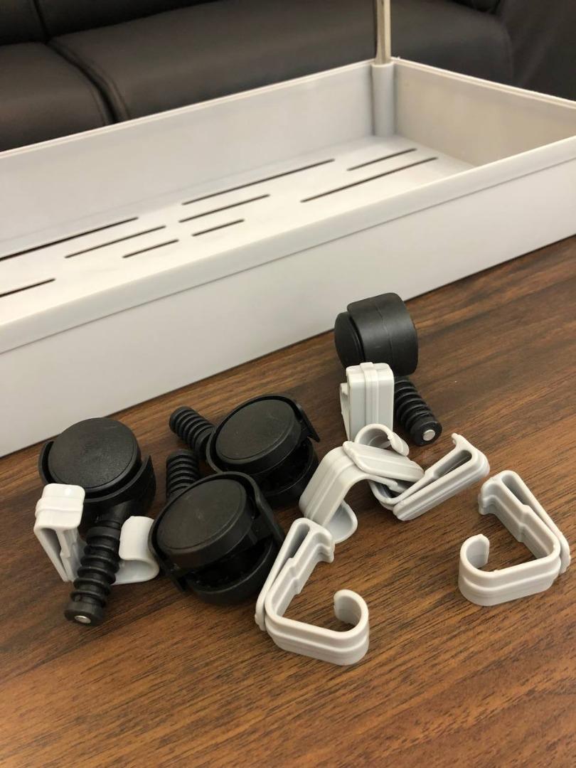 4 layer Bath Rack Bathroom Shelves Rolling Trolley Kitchen Organizer