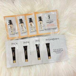 [8 sachets] YSL Pure Shots Night Reboot Serum & YSL Top Secrets Instant Moisture Glow
