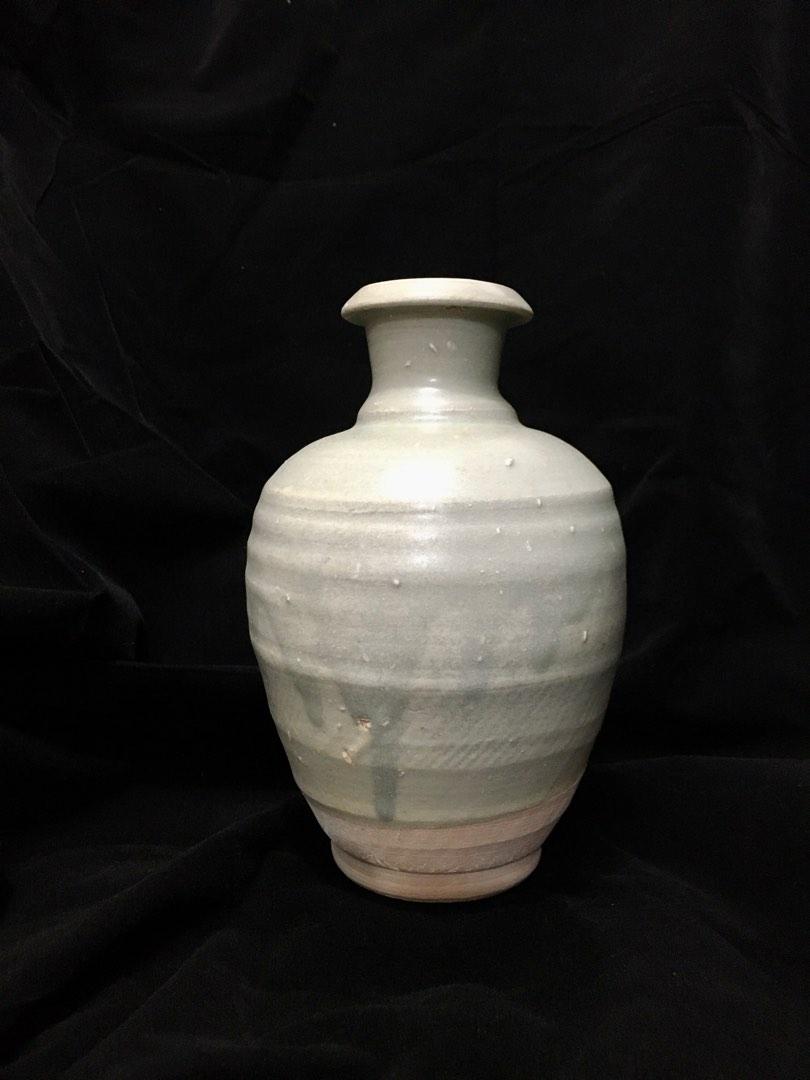 宋時代白磁鉄釉花瓶，青白釉瓶