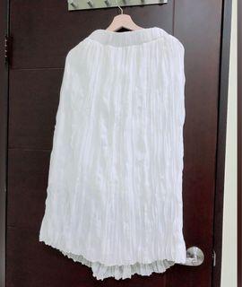 正韓 雪紡皺皺裙 有內襯