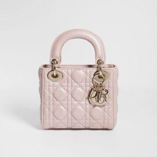 💯 For rent: Lady Dior Mini in Pearl Pink