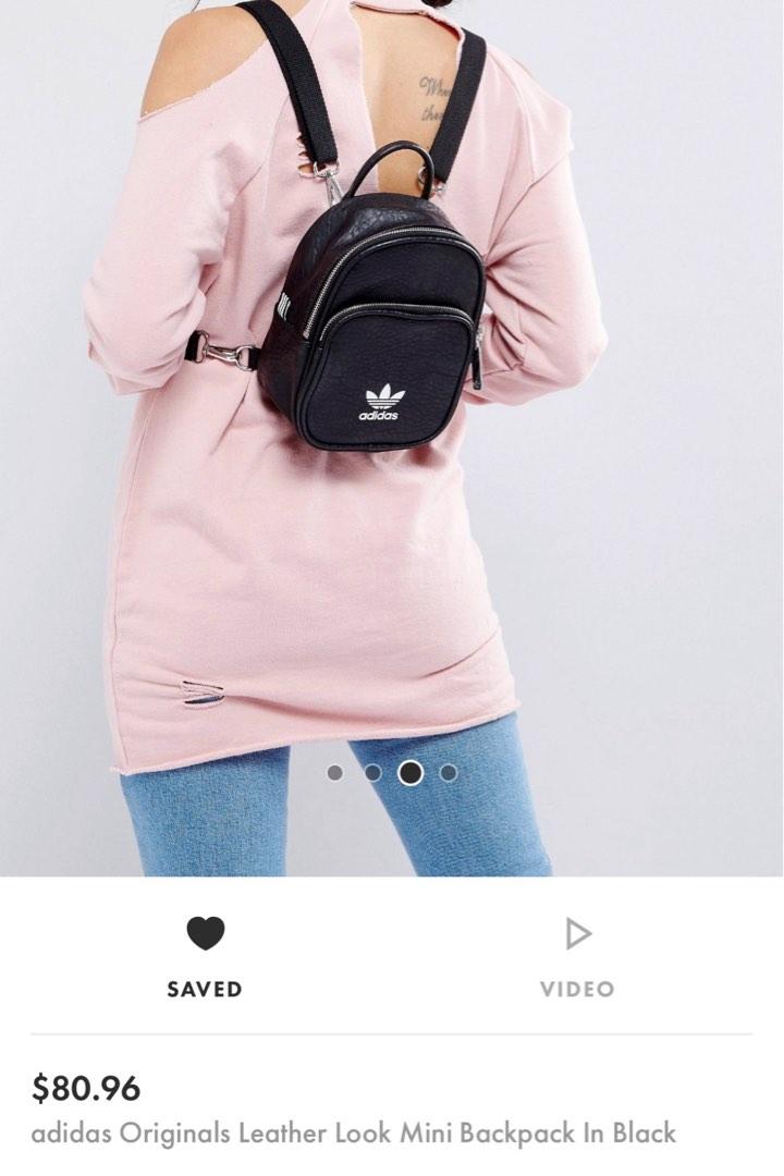 Adidas mini backpack pink leather store