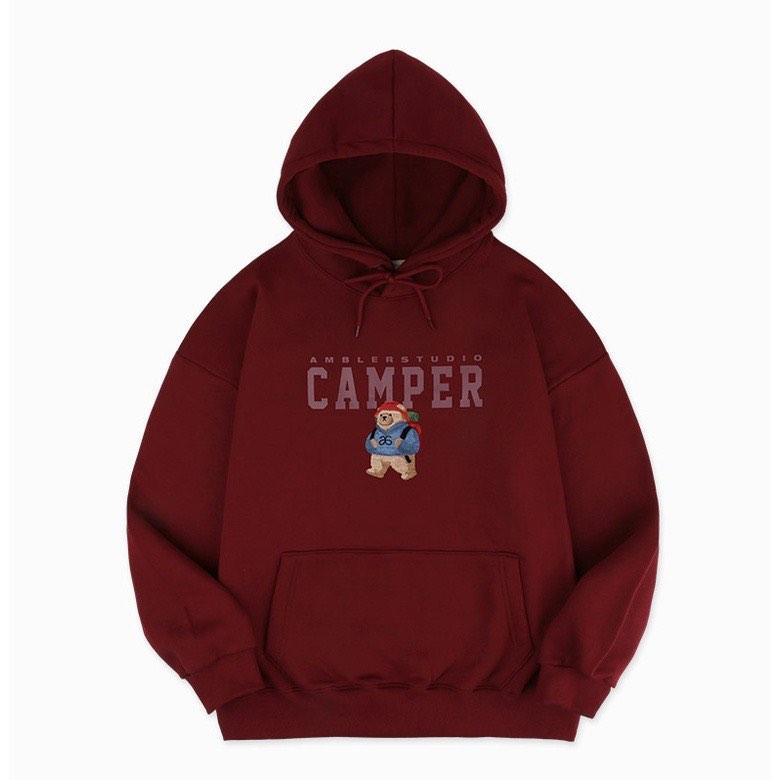 AMBLER Camper Bear Overfit Hoodie, Men's Fashion, Coats, Jackets and
