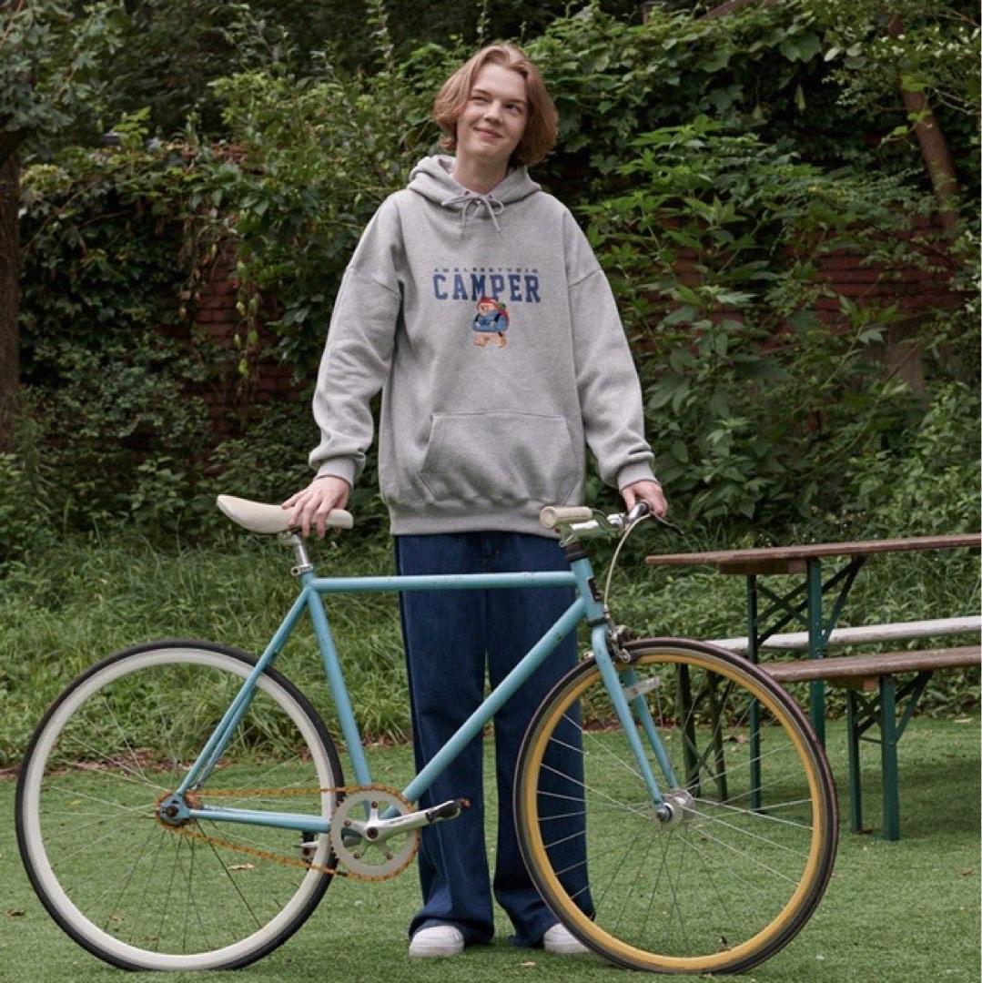 AMBLER Camper Bear Overfit Hoodie, Men's Fashion, Coats, Jackets and