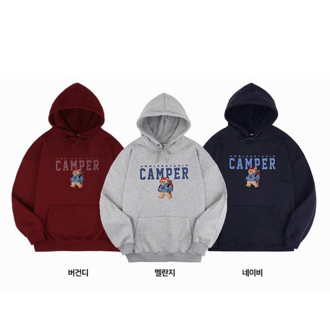 AMBLER Camper Bear Overfit Hoodie, Men's Fashion, Coats, Jackets and