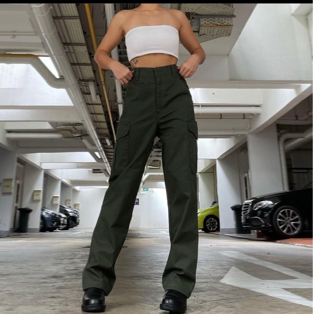 Army Green Cargo Pants, Women's Fashion, Bottoms, Other Bottoms on