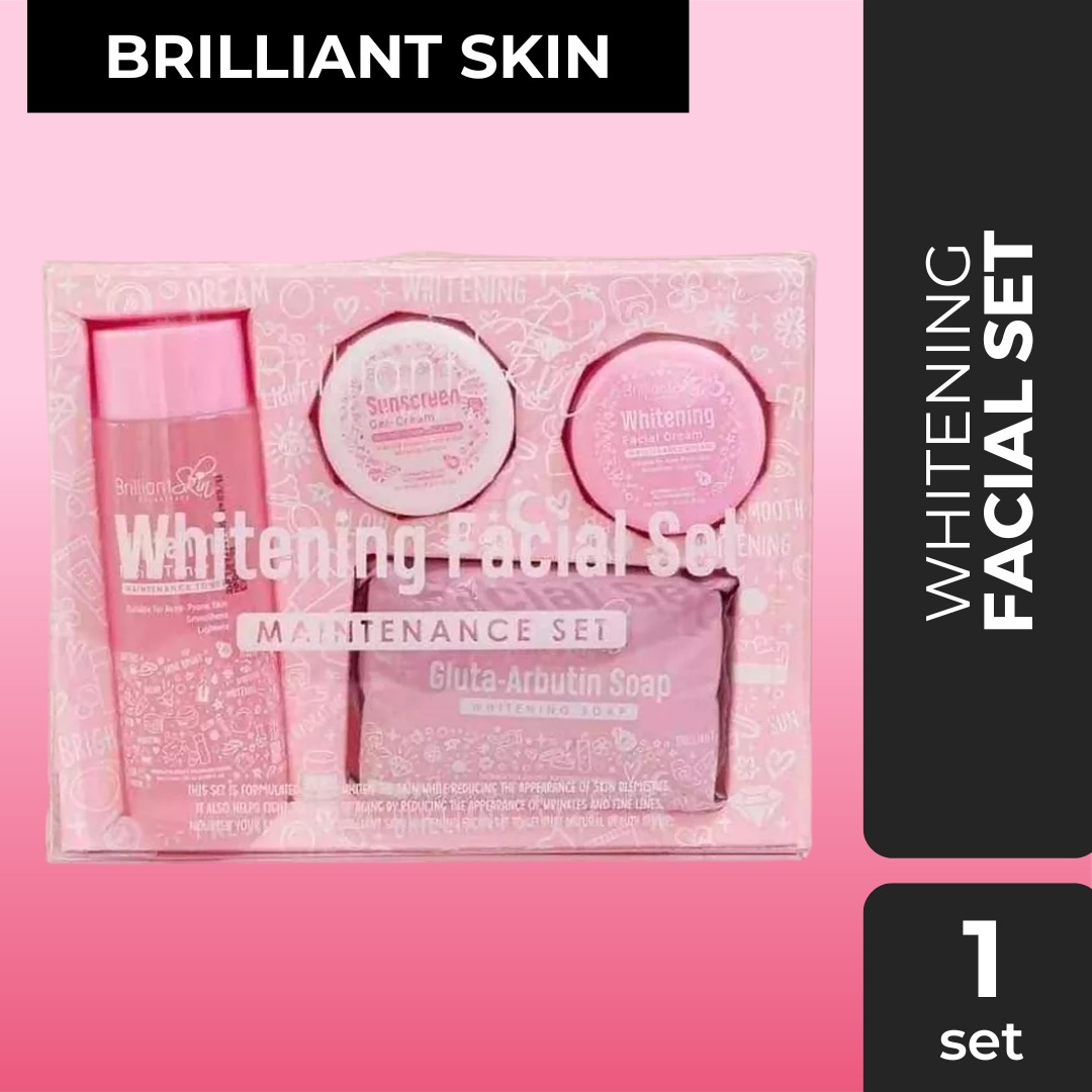 Authentic Brilliant Skin Whitening Facial Set (Maintenance Set), Beauty