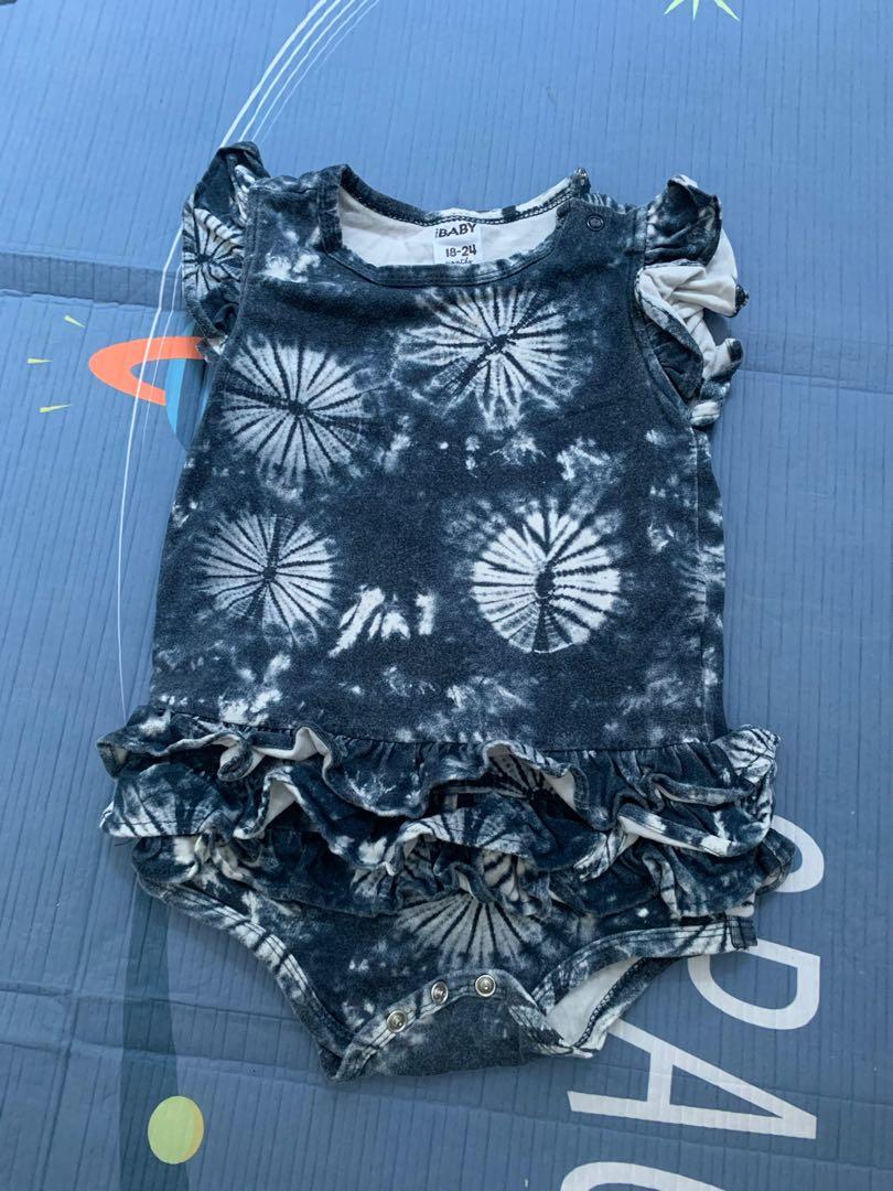 Baby tie dye romper clearance