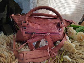 Balenciaga peach lampo zipper