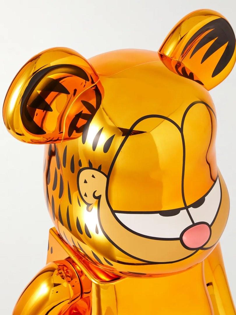 Bearbrick 電鍍版加菲貓] BE@RBRICK Garfield 1000% Printed Metallic