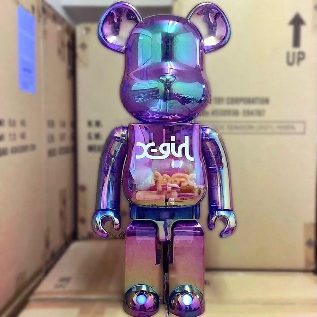 即日発送 BE@RBRICK X-girl CLEAR PURPLEベアブリック ...