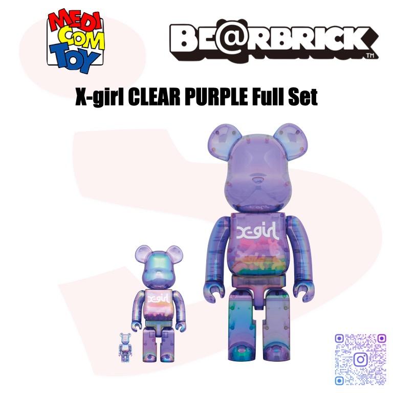 BE@RBRICK X-girl CLEAR PURPLE 400％その他 - その他
