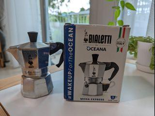 BIALETTI Musa Steel Moka Pot Coffee Maker, Original Bialetti Espresso Maker  2-4 Cup Kitchen Drip Stove Gas Brew Delicious Best