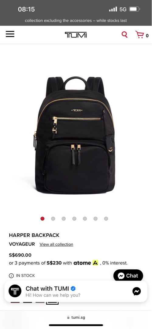 BN Tumi Harper Backpack Voyageur Men s Fashion Bags Backpacks