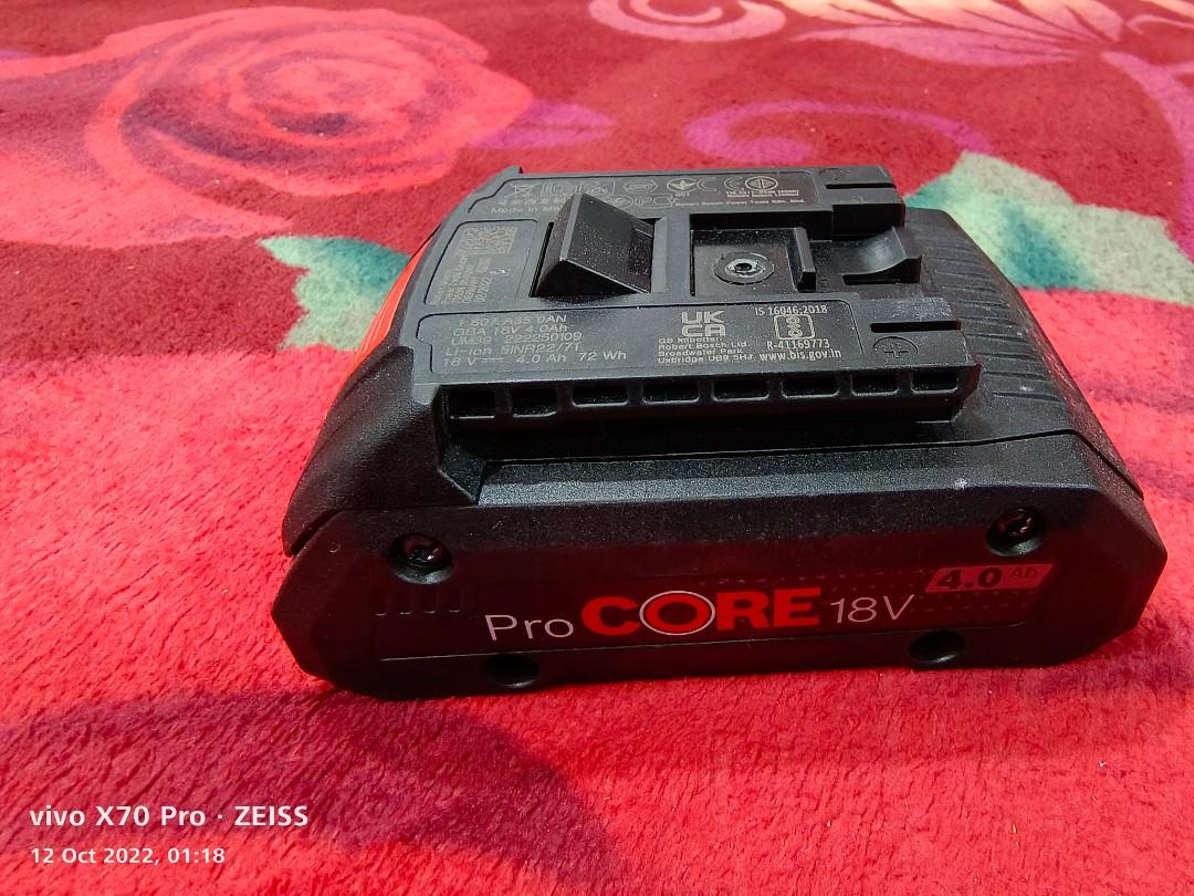 BOSCH BATTERY PACK PROCORE 18V 4.0AH, Hobbies & Toys, Stationery ...