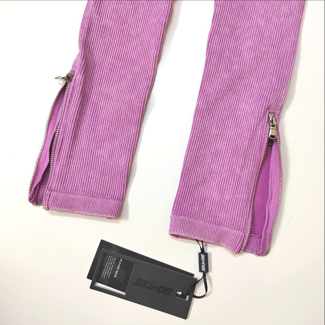 Bo+Tee burner side zip flare leggings in pink, Women's Fashion, Activewear  on Carousell