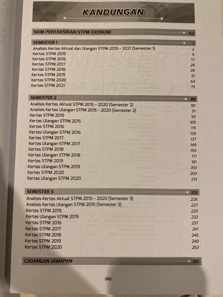 Kertas soalan peperikasaan tahun lepas STPM past year papers Ekonomi