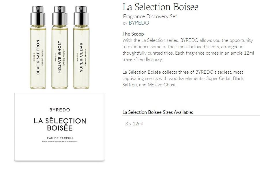 BYREDO La Selection Florale / Nomade / Boisee Fragrance Discovery