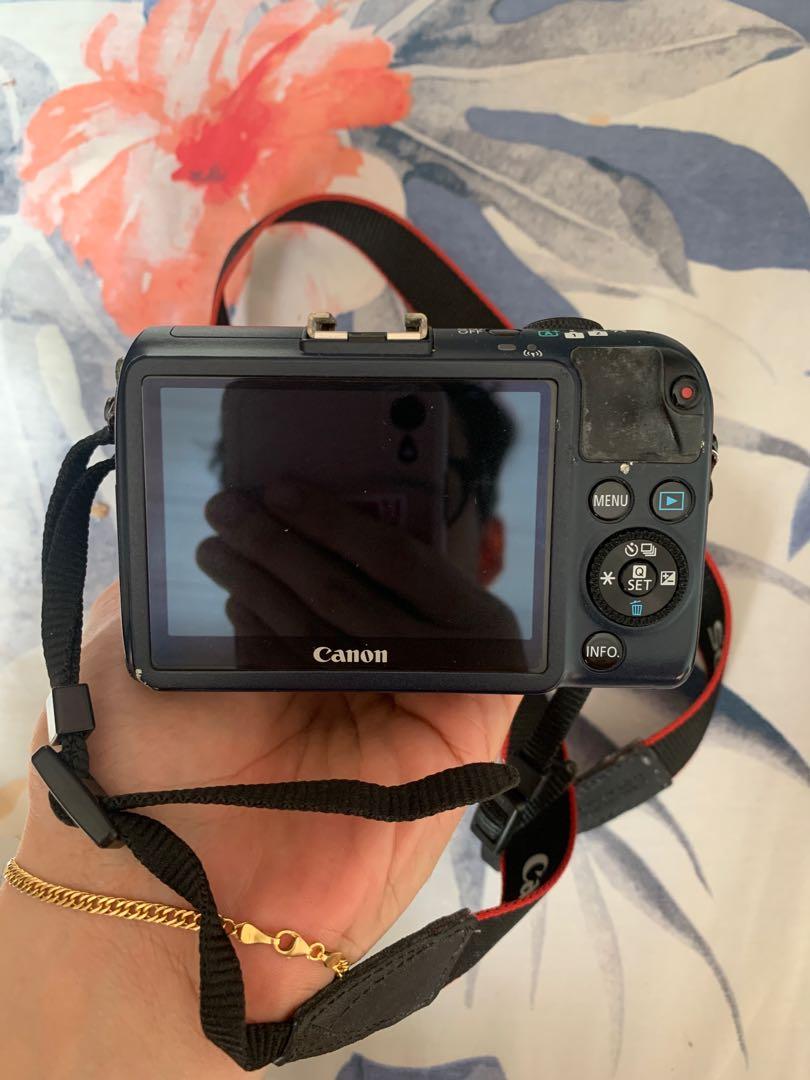 Canon EOS M2 camera kit | SELLING LOW AND COMPLETE (Category: Cameras) located in Pasay City. Submitted by allthatdraft (Listing ID 1189998434, Image 2). Description: Inclusions: - camera body - 55-200 mm lens - 18-55 mm lens - charger - flash - bag Issue: perfectly working there are just general signs of age like dents RFS: upgrading PRICE IS NEGOTIABLE MOP: BPI or BDO Delivery: via Grab and fee shall be shouldered by buyer No warranty. No retur