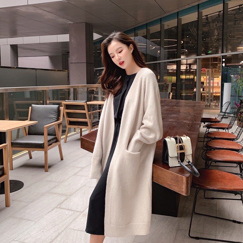 Long cardigan hotsell korean style