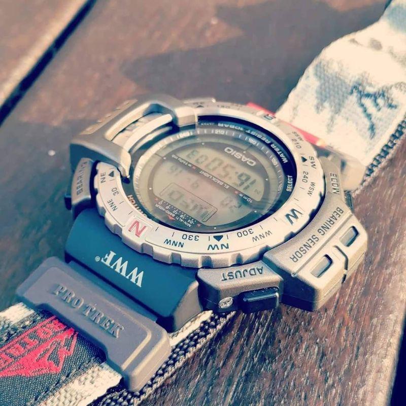 CASIO PRO TREK プロトレックPRT-40 WWF 電池交換必要 - 腕時計(デジタル)