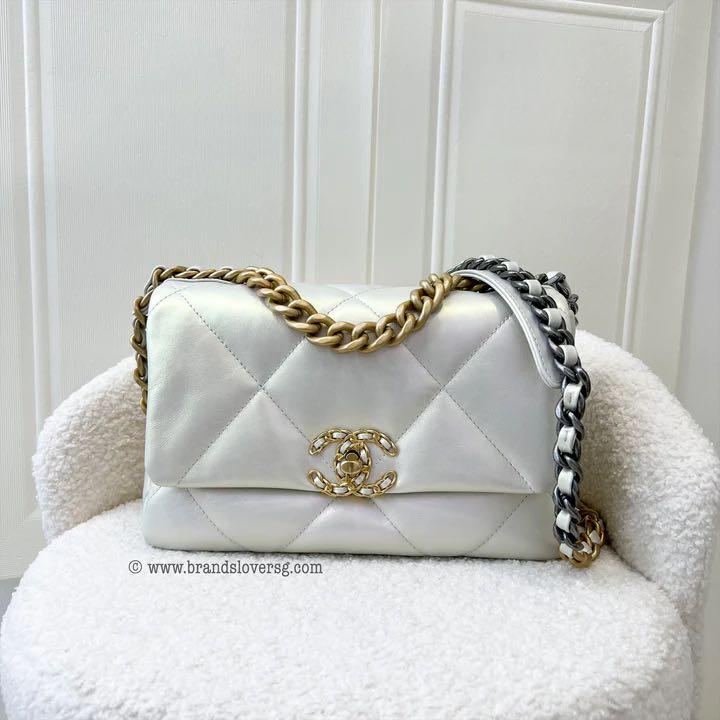 19 Quilted WOC Iridescent White  Bag Religion