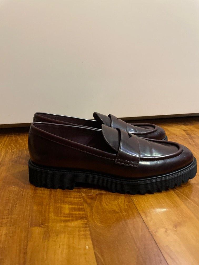 mens chunky penny loafers