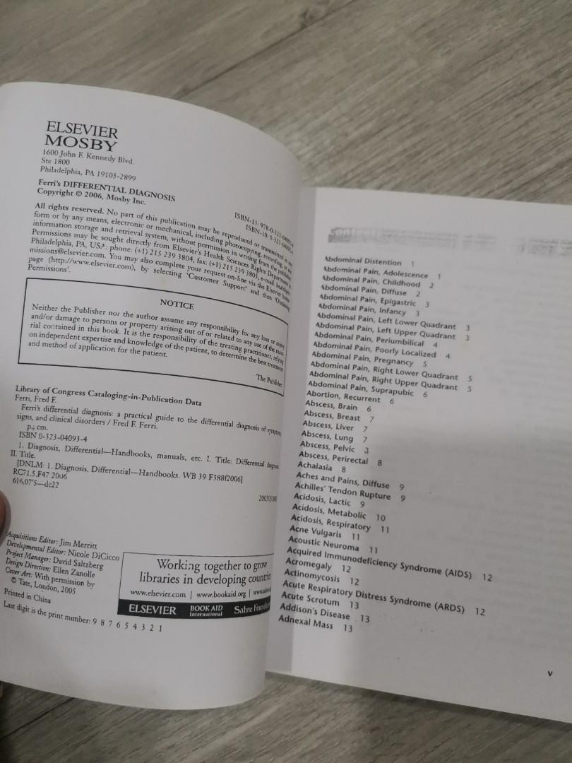 Churchill's Pocketbook of Differential Diagnosis. 3rd Ed. (Free Ferri