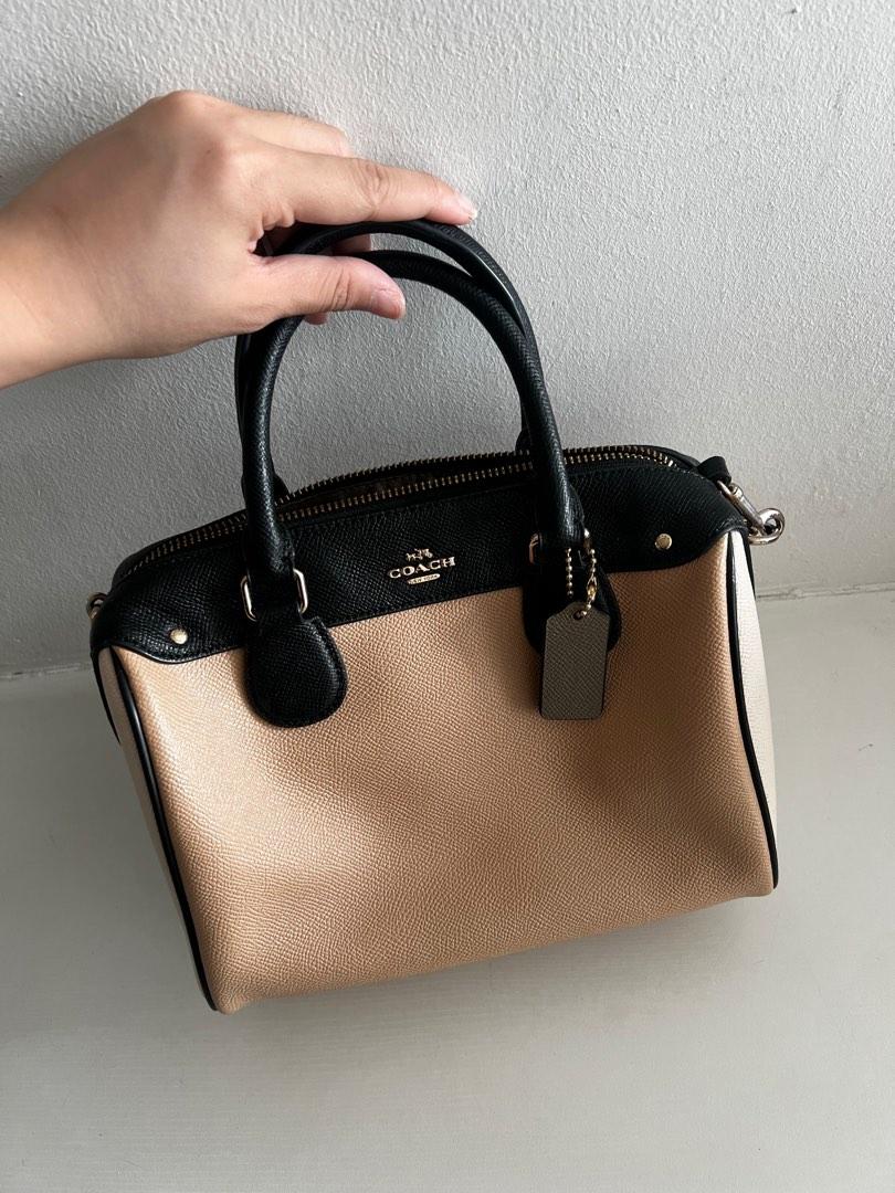 Coach Pink & Tan Leather Shoulder Strap Handle Zip closure Front Flap Bag —  Labels Resale Boutique