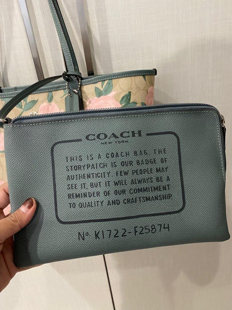 Coach Reversible City Tote With Camo Rose Floral Print