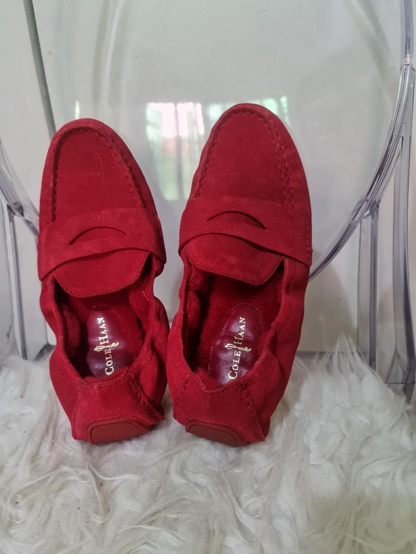 Cole Haan Suede Loafers, Women's Fashion, Footwear, Loafers on Carousell